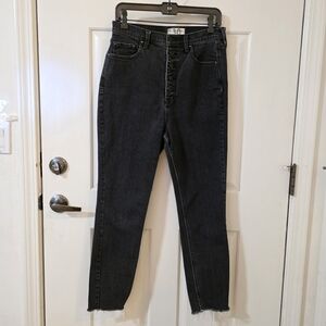 We The Free Size 30 Black Frayed Hem Women Jeans